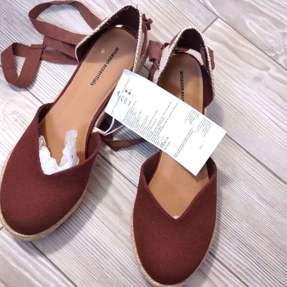 (61-3729) Amazon Essentials Women's Mid Wedge Espadrille Sz 8 - Picture 4 of 9